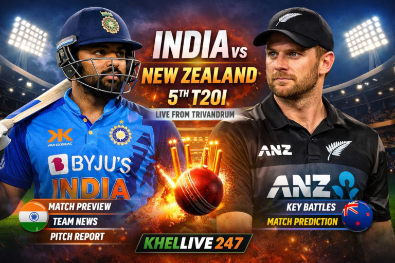 India vs New Zealand 5th T20I: Team News, Pitch Analysis, Key Battles & Match Prediction